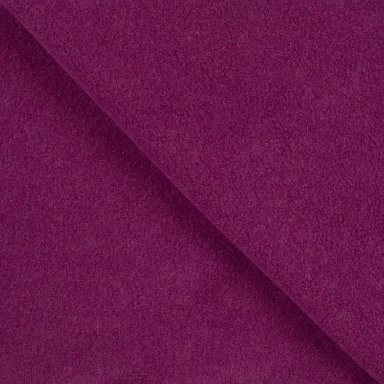 Organic Cotton Fleece Fabric in Cyclamen Purple