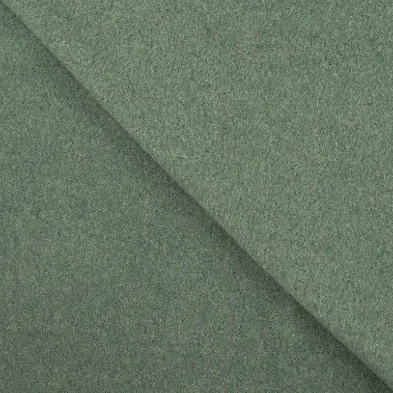 Organic Cotton Fleece Fabric in Khaki Green 