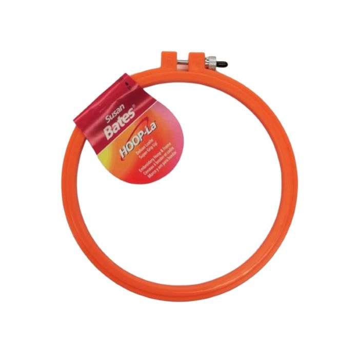 Embroidery Hoop - 6 inch / 15 cm Plastic in Orange