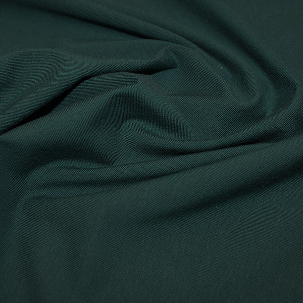 Organic Cotton Jersey Fabric in Bottle Green
