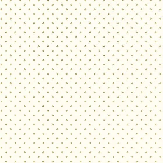 Cotton Poplin Fabric with Small Metallic Gold Dots on Ivory