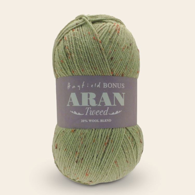 Yarn - Hayfield Bonus Aran Tweed in Pale Sage 664