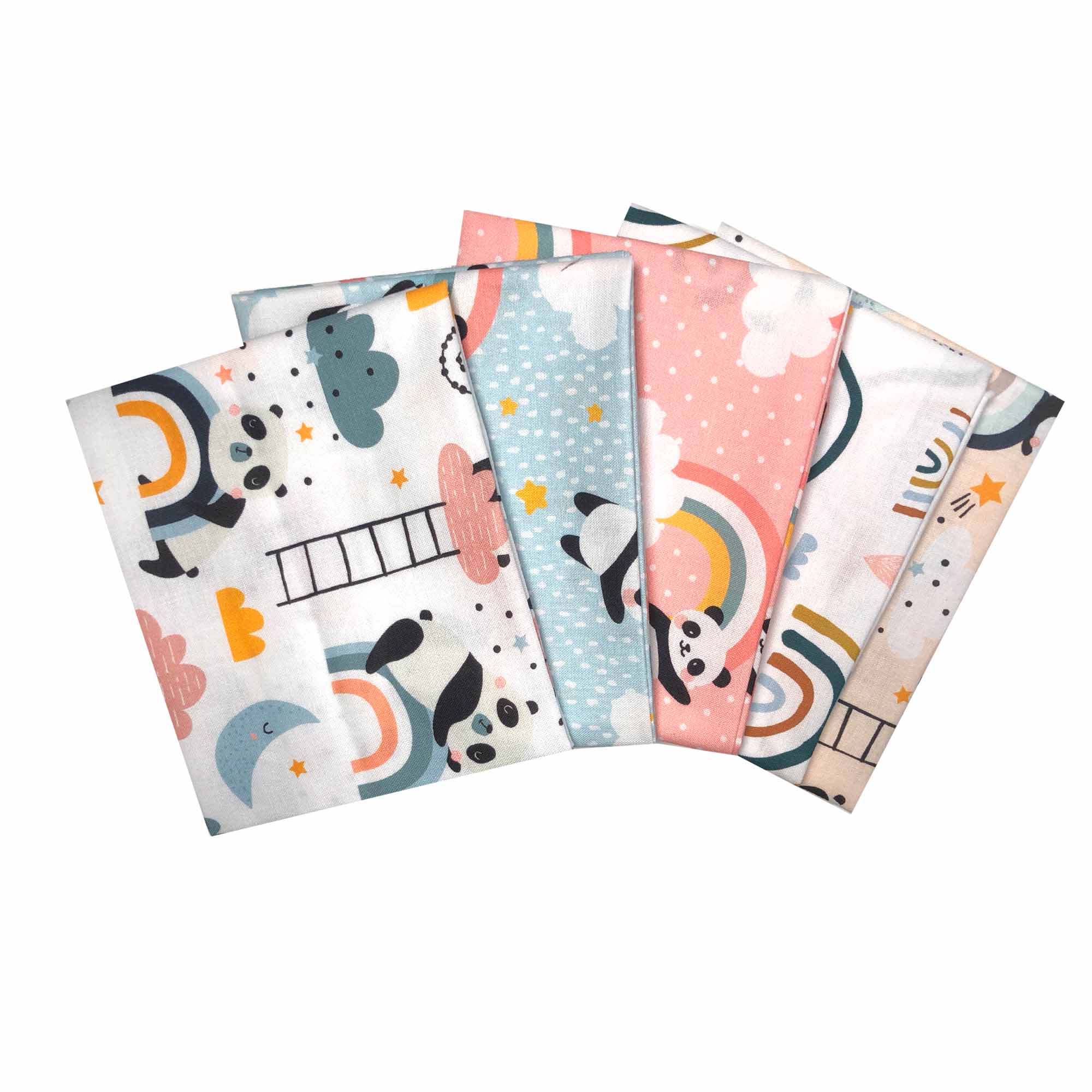 Quilting Fabric - Fat Quarter Bundle - Panda Series by The Craft Cotton Company