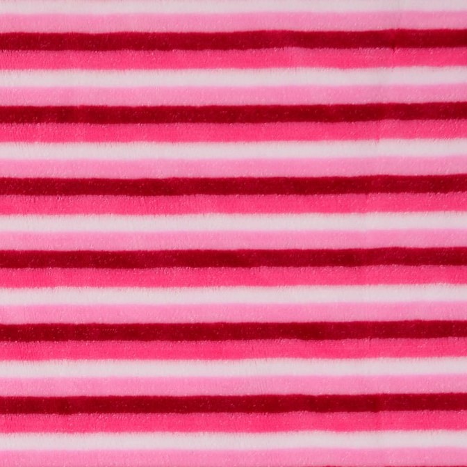 Pink Stripe Velour Fabric 