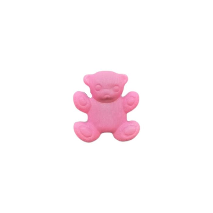 Buttons - 16mm Plastic Teddy in Pale Pink