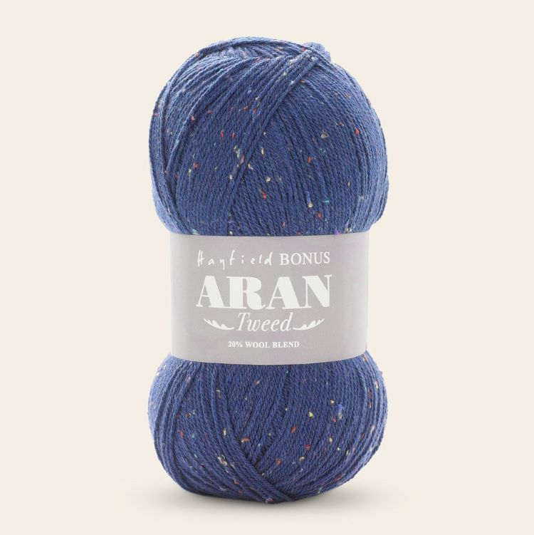 Yarn - Hayfield Bonus Aran Tweed in Pop Blue 732