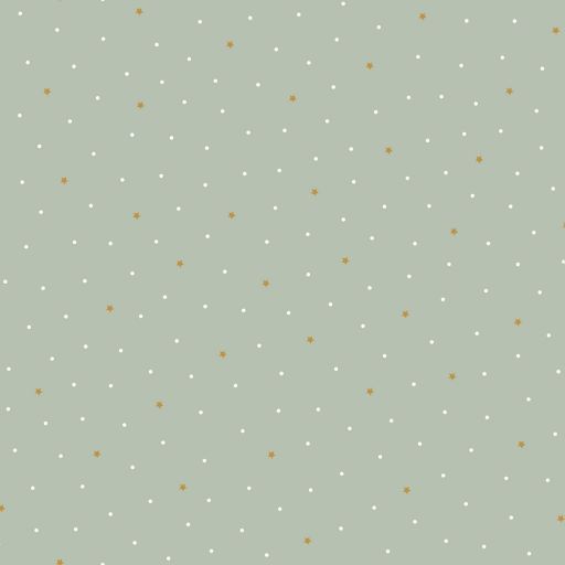 Cotton Poplin Fabric in Light Green with Small Stars and Squares