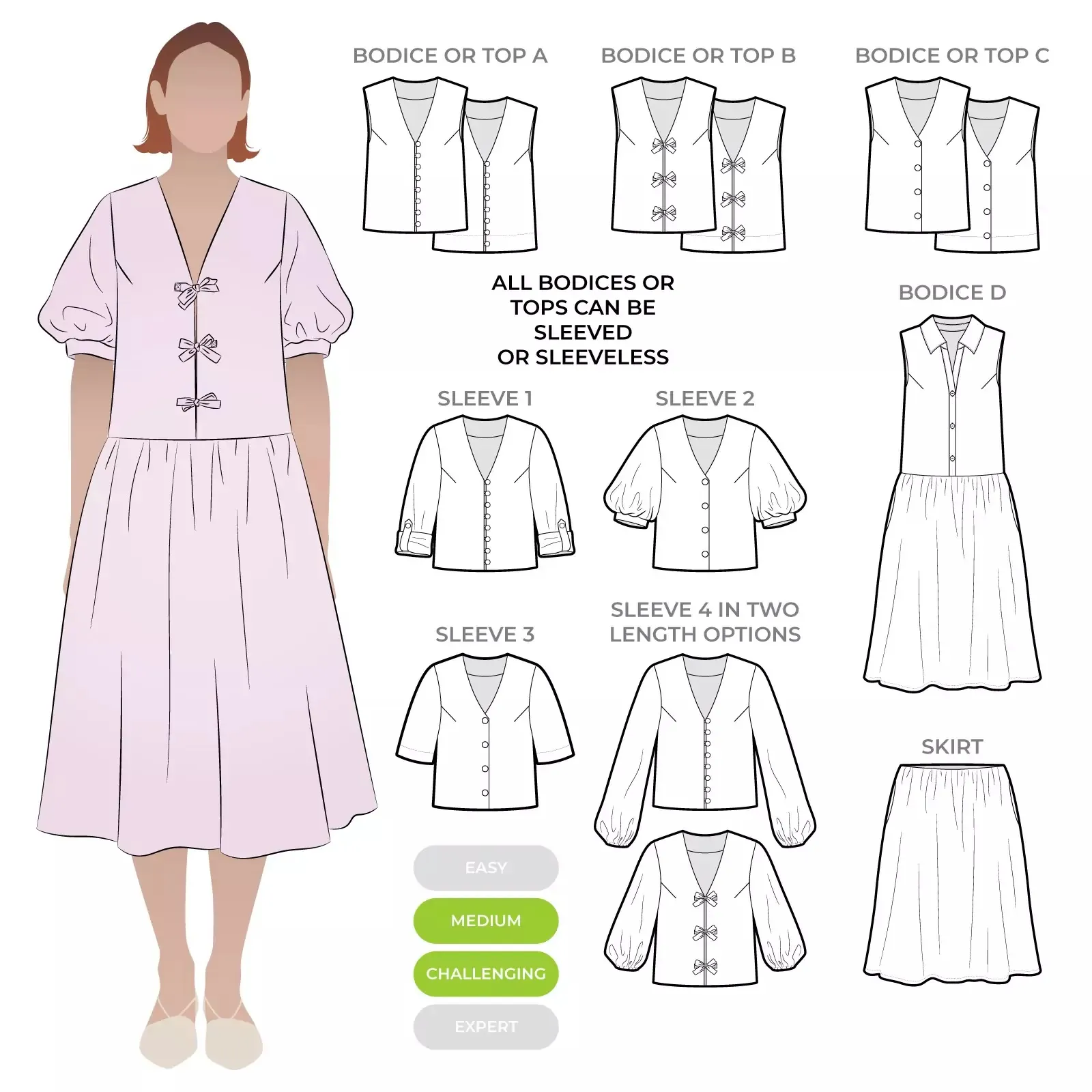 Style Arc - Porter Woven Pack Sewing Dresses and Tops Pattern Sizes 18 - 30