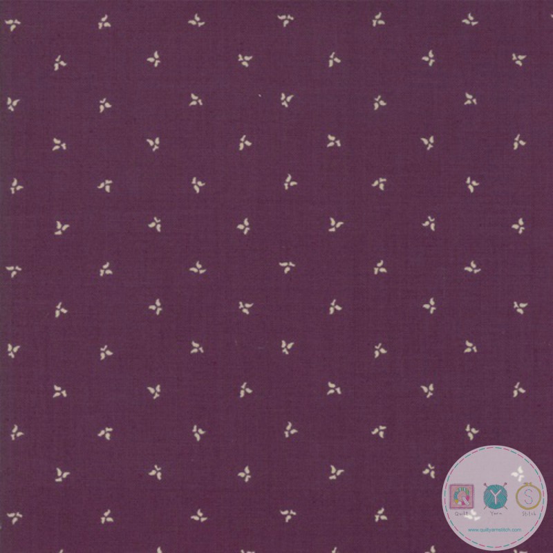 Quilting Fabric - Dainty Floral on Purple from Evelyn's Homestead by Betsy Chutchian for Moda 31568