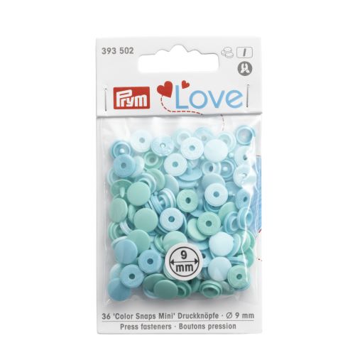 Snap Fasteners - 9mm Mini in Assorted Blues by Prym Love 393 502