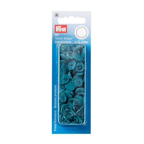 Snap Fasteners - 12.4mm in Dark Turquoise by Prym 393 127
