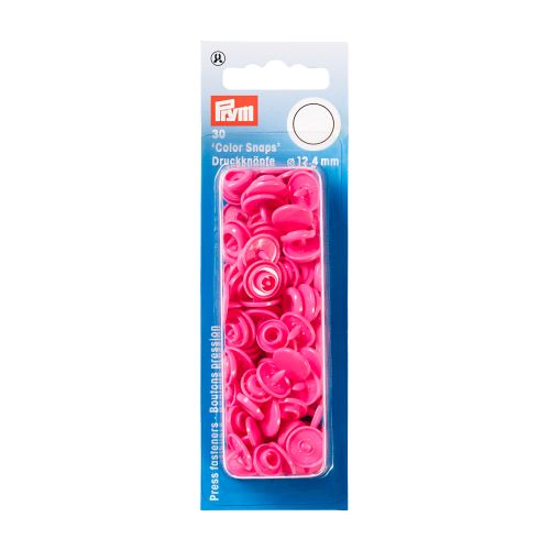 Snap Fasteners - 12.4mm in Cerise Pink by Prym 393 147