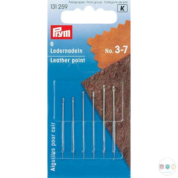 Prym Leather Needles - Leather needles, No. 3-7 - Assorted - Silver-coloured 6 Pack