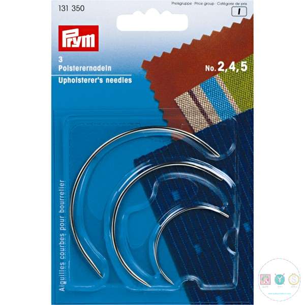 ND011 - Prym Upholsterers Needles - 3 pack - Curved Sewing Needles 131350