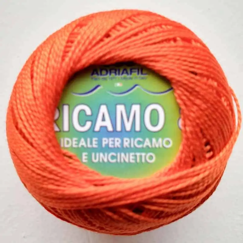 Perle 8 Embroidery Thread - Orange Colour 30 from Ricamo Collection by Adriafil