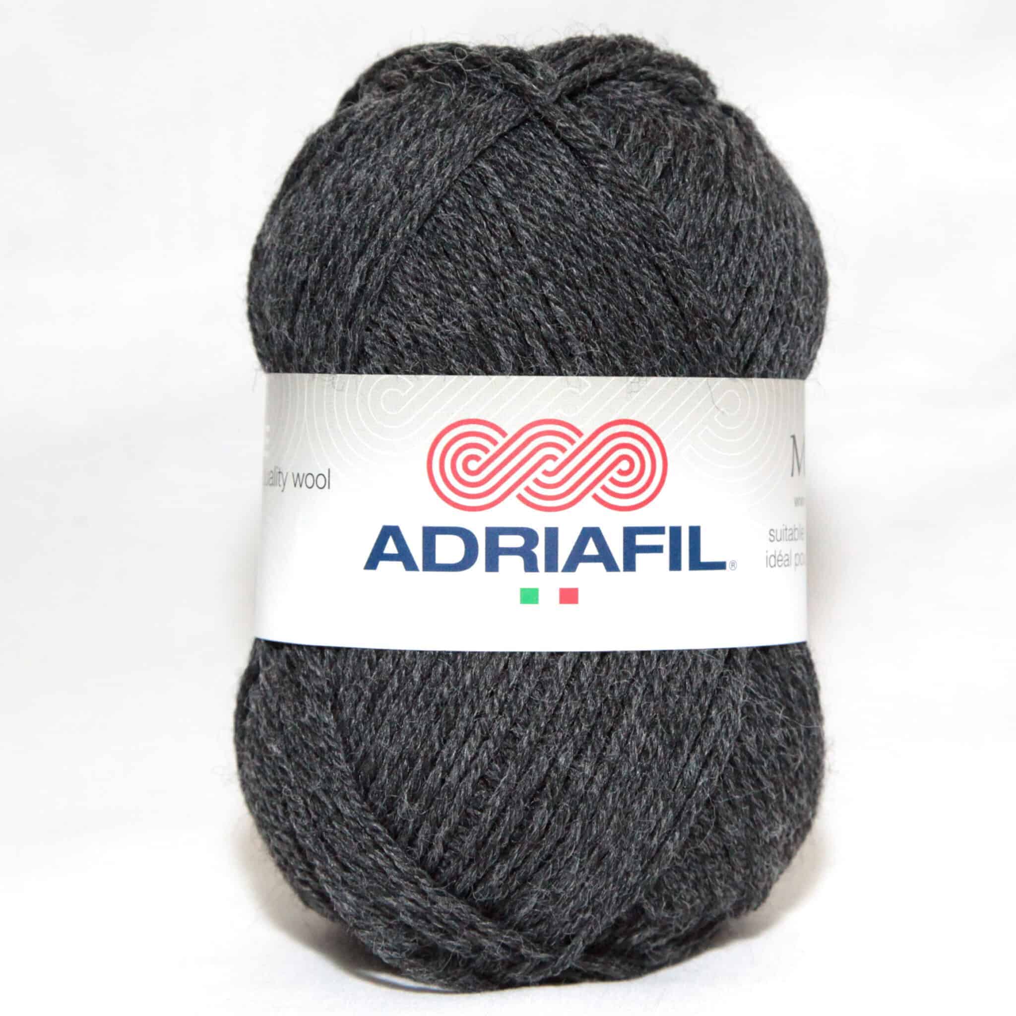 Yarn - Adriafil Mirage DK in Anthracite Grey Melange Colour 54