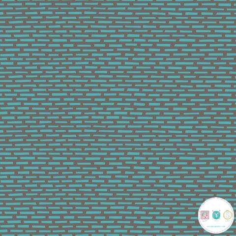Quilting Fabric - Teal Blue Dash from Punctuated By Leutenegger 
