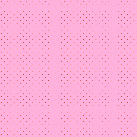 Quilting Fabric - Tiny Dot Orange on Pink from True Colours by Tula Pink for FreeSpirit PWTP185 CANDY