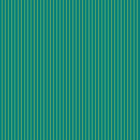 Quilting Fabric - Tiny Stripe Yellow on Teal Green from True Colours by Tula Pink for FreeSpirit PWTP186 SONGBIRD