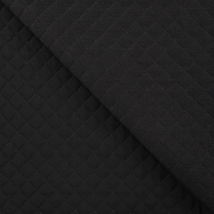 Quilted Double Gauze Fabric in Black