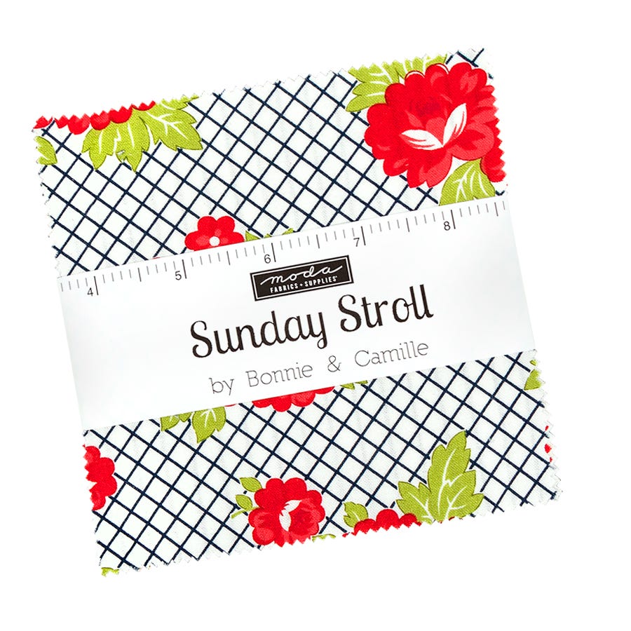Quilting Fabric Charm Pack - Sunday Stroll by Bonnie & Camille for Moda