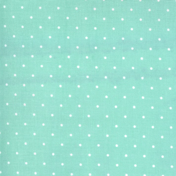 Quilting Fabric with Aqua Polka Dot from Sunday Stroll by Bonnie & Camille for Moda