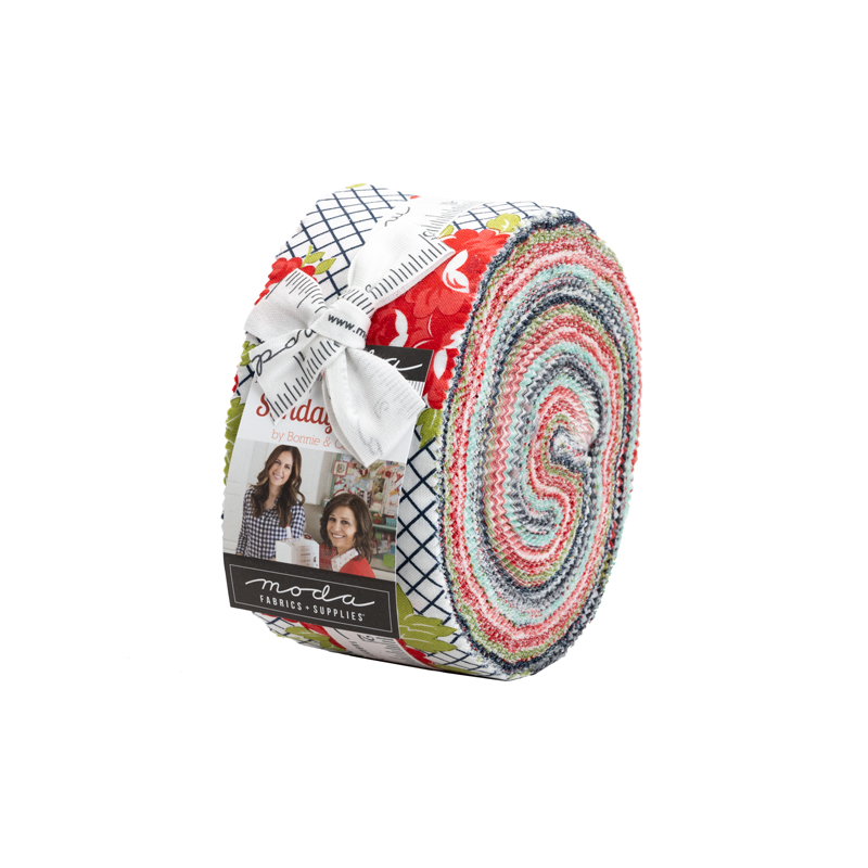 Quilting Fabric Jelly Roll from Sunday Stroll by Bonnie & Camille for Moda