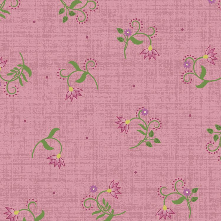 Quilting Fabric - Pink Floral from Flower and Vine by Monique Jacobs for Maywood Studio 9884 P
