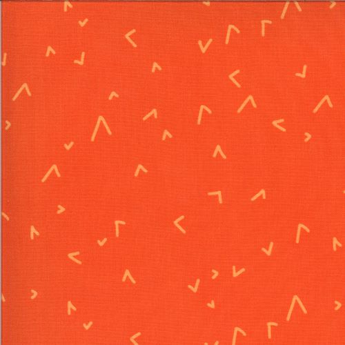 Quilting Fabric - Abstract V on Orange from Quotation by Brigitte Heitland for Zen Chic for Moda