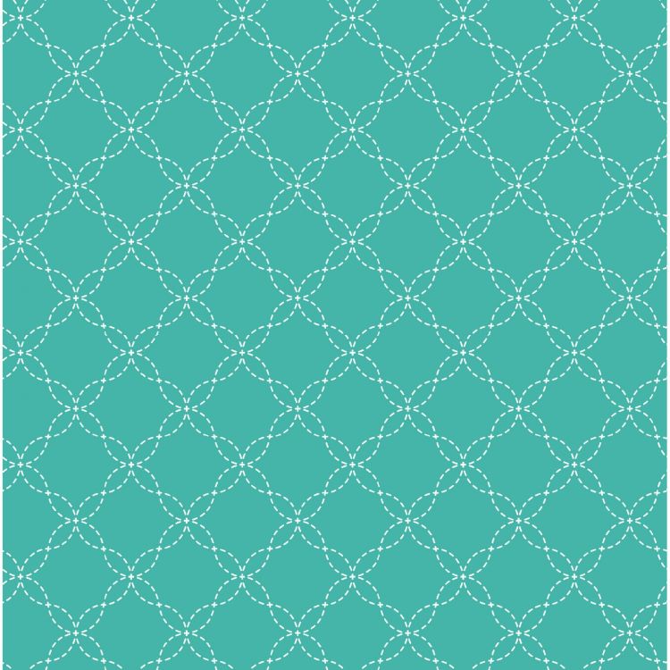 Quilting Fabric - Teal Lattice Pattern from KimberBell Basics for Maywood Studio MAS8209 Q