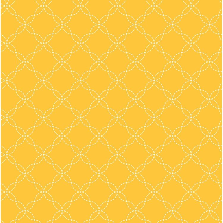 Quilting Fabric - Yellow Lattice Pattern from KimberBell Basics for Maywood Studio MAS8209 S