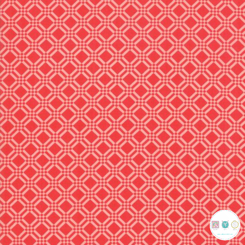 Quilting Fabric - Red Diamonds from Early Bird by Bonnie & Camille for Moda 