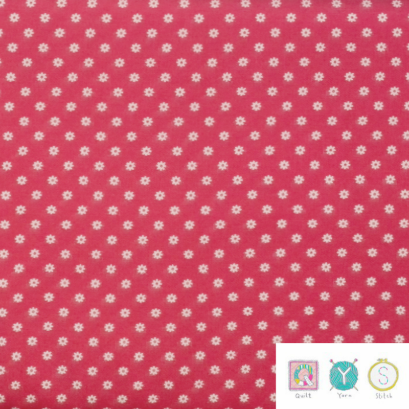Quilting Fabric - Red Daisy Floral from Hop, Skip and a Jump by American Jane for Moda 