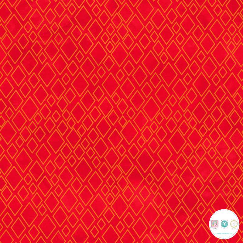 Quilting Fabric - Red Diamonds from Twist & Shout by Rivers Bend