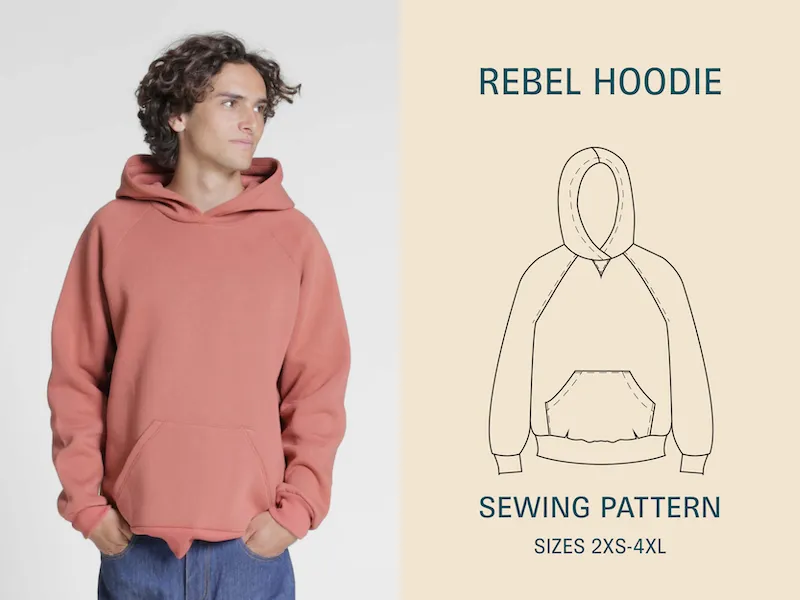 Wardrobe by Me - Rebel Raglan Sweater and Hoodie Sewing Pattern