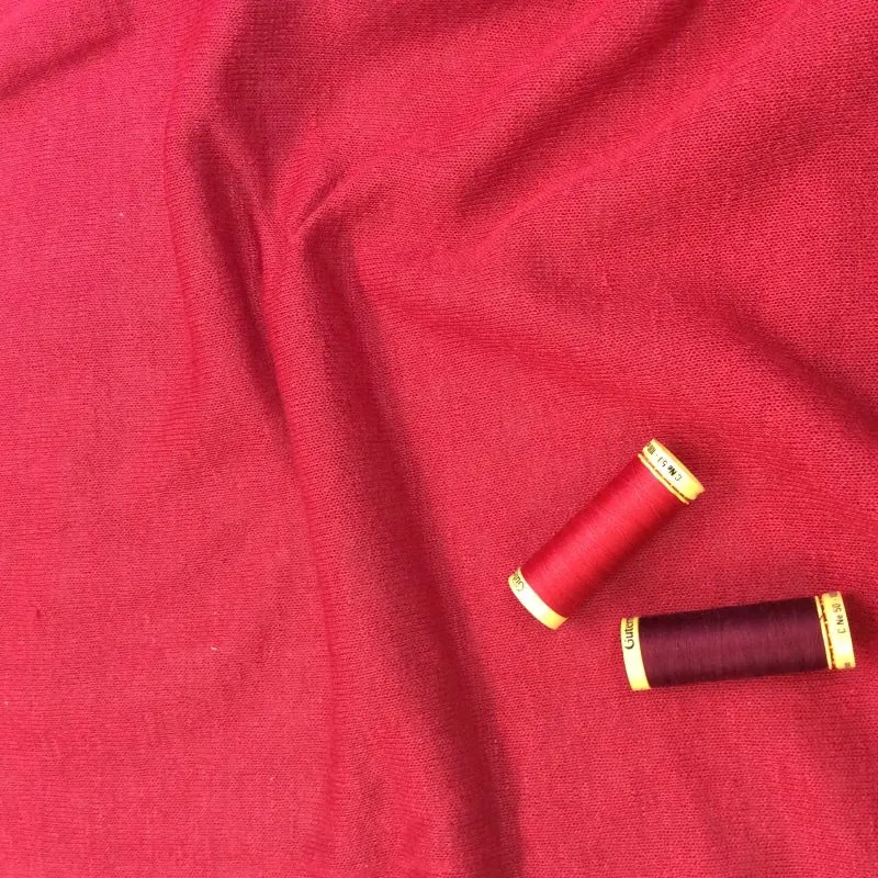  Deadstock - Ex-Designer - Linen Blend Knit Fabric in Red