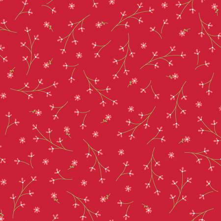 Quilting Fabric  - Floral Stems from Red White & Bloom by Maywood Studios