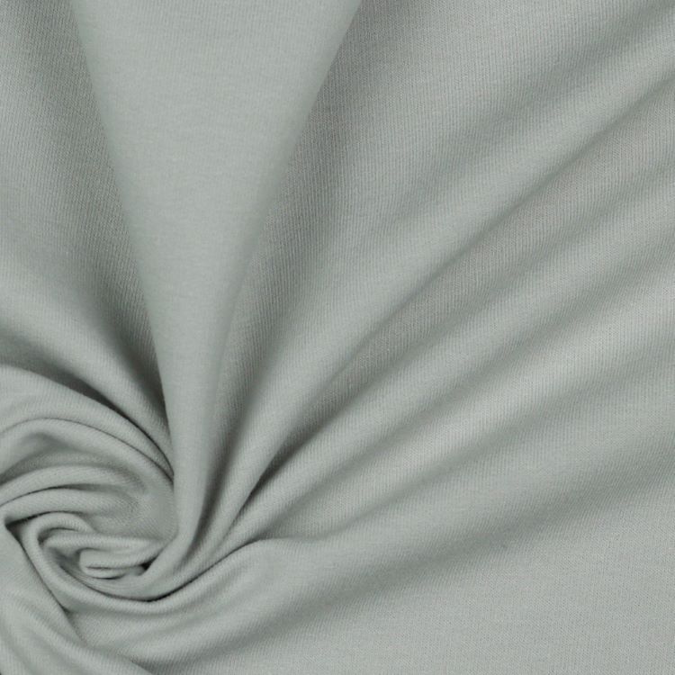 REMNANT - 0.45m - Organic Soft Sweat Jersey Fabric in Light Grey