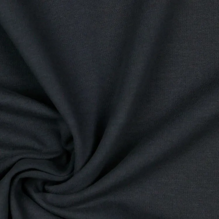 REMNANT - 0.55m - Organic Soft Sweat Jersey Fabric in Anthracite Grey