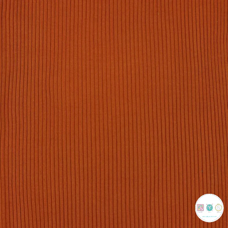 REMNANT - 0.20m - Heavy Rib Fabric Tube in Rust Orange