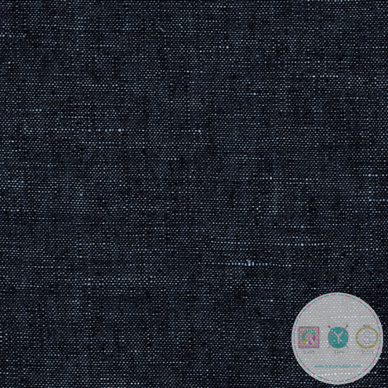 Indigo Blue - Chambray Linen Material - by Robert Kaufman - Dressmaking Fabric