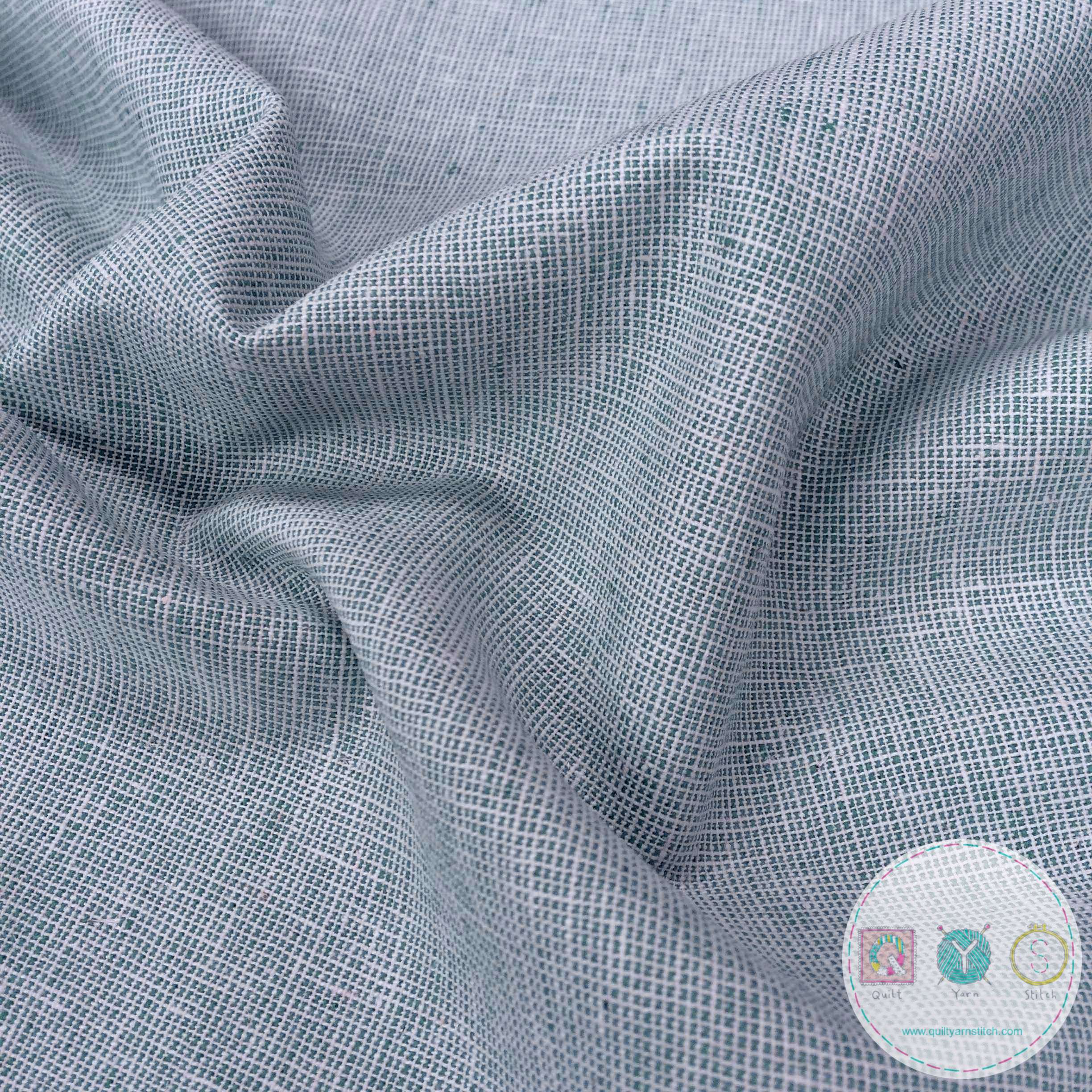 REMNANT - 0.54m - Light Blue Essex Yarn Dyed Homespun Chambray #1067 - Linen & Cotton Garment Fabric - by Robert Kaufman - Dressmaking