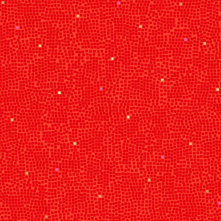 Quilting Fabric - Square Dots with Metallic Accents on Red from Jolly Basics by Ruby Star Society RS1046 14M