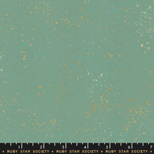Quilting Fabric - Ruby Star Society Speckled in Soft Aqua with Metallic Accents Colour RS5027 70M for Moda