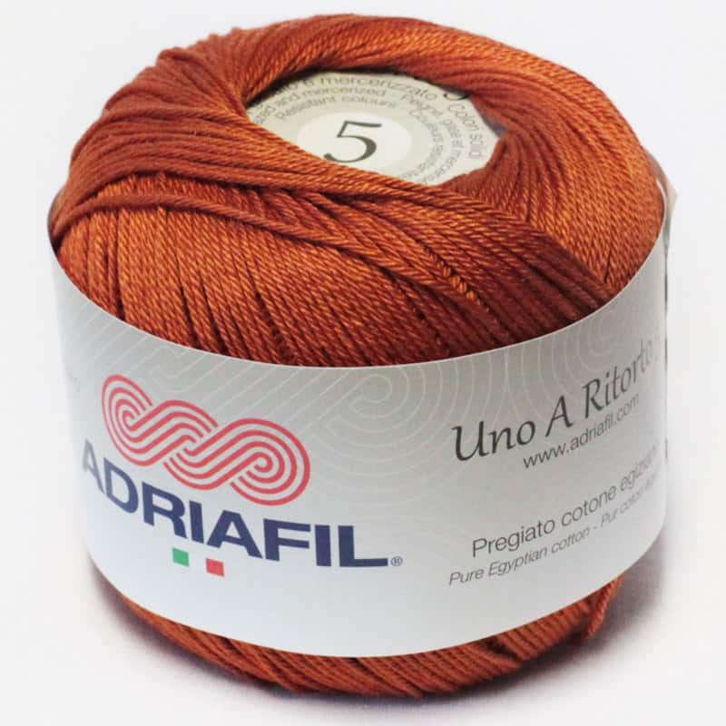 Yarn - Adriafil Uno A Ritorto 5 in Rust Colour 27