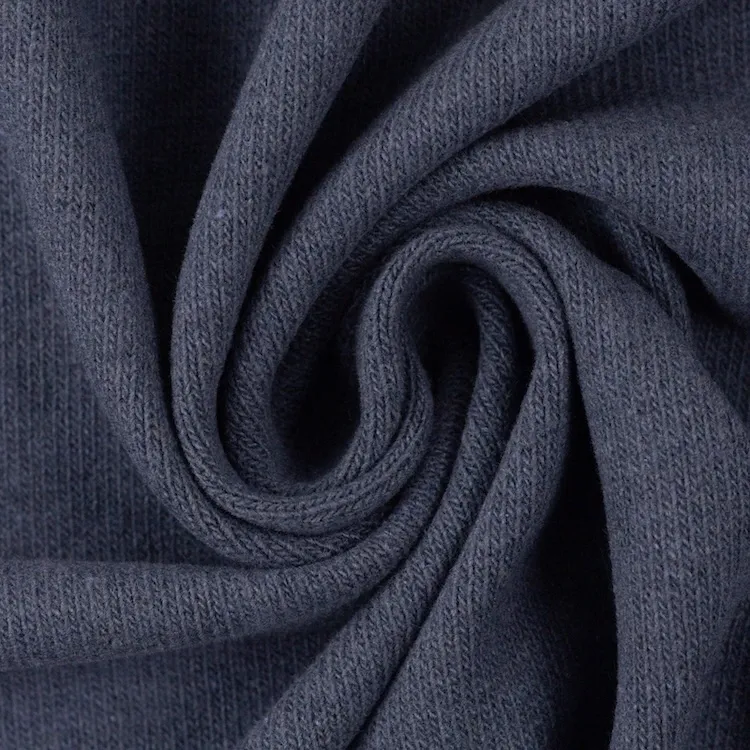 Soft Brushed Knit Sweater Fabric in Jeans Blue