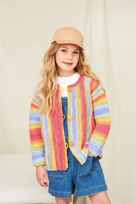 Knitting Pattern - Easy Knit Chunky Kids Cardigan by Stylecraft 10049