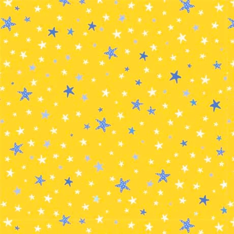 Quilting Fabric - Stars on Yellow from Sweet Sheeps by Turnowsky for Quilting Treasures 29363S