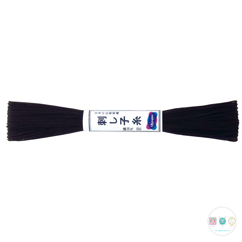 Olympus Sashiko Thread - Black ST-20 - Black Embroidery Thread