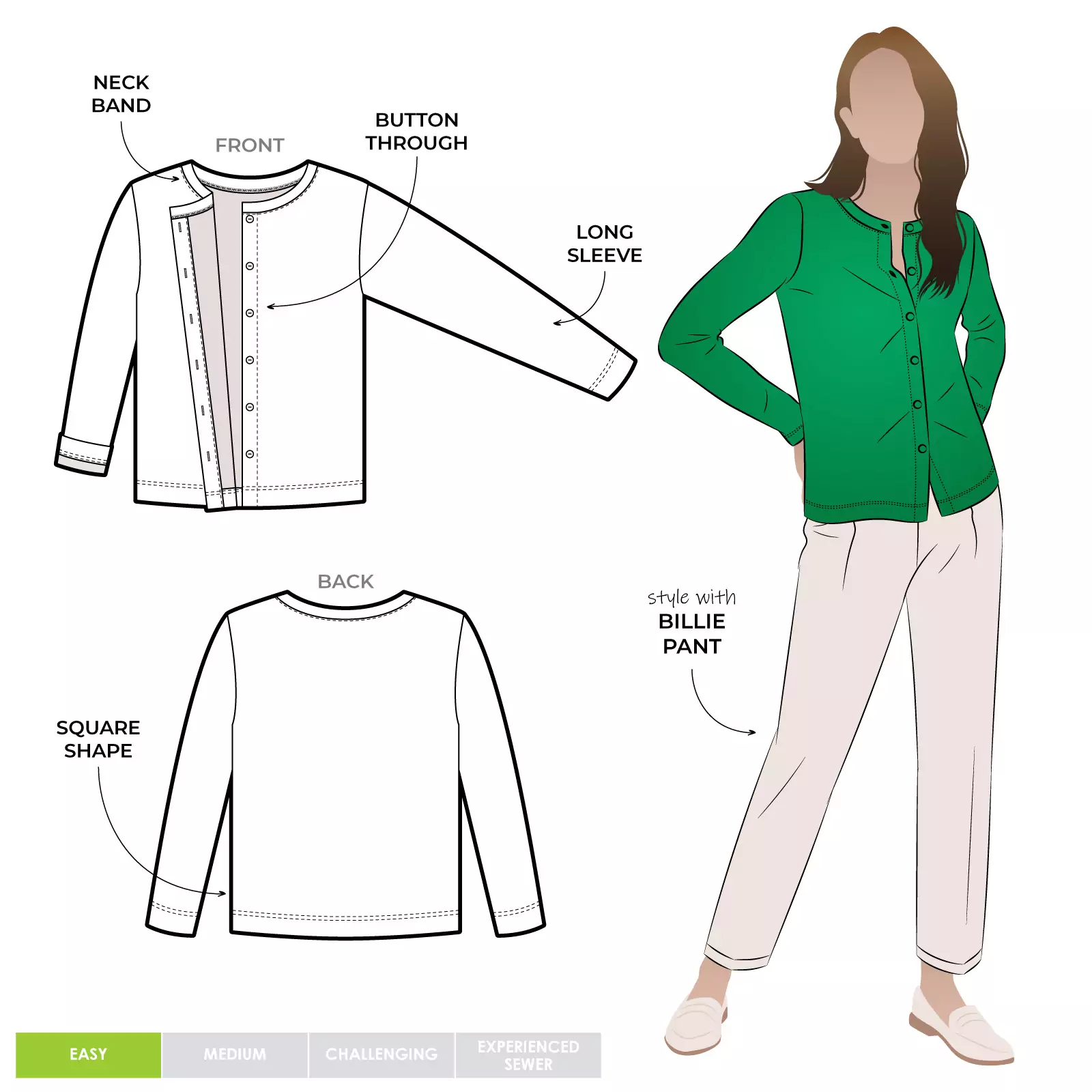 Style Arc - Saskia Knit Cardi Sewing Pattern Sizes 4 - 16